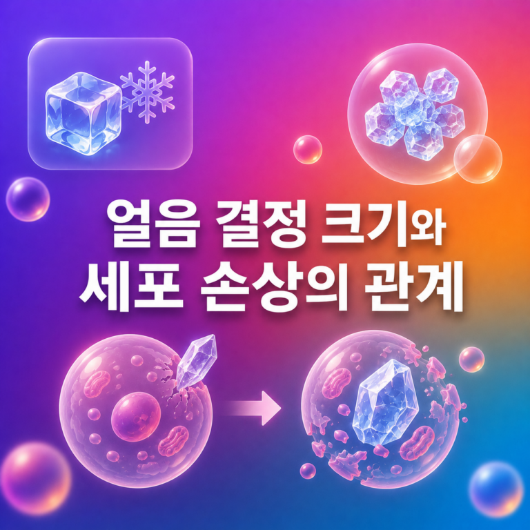 급속냉동은 왜 식감을 더 잘 유지할까? 얼음 결정 크기와 세포 손상의 관계 3 얼음 결정 크기와 세포 손상의 관계