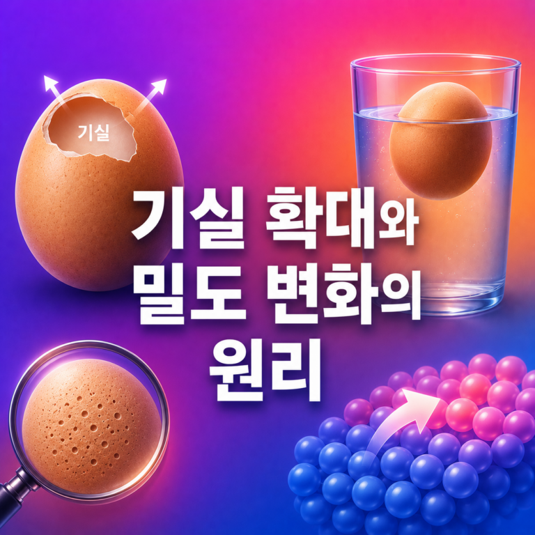 계란은 왜 오래될수록 물에 뜰까? 기실 확대와 밀도 변화의 원리 1 기실 확대와 밀도 변화의 원리